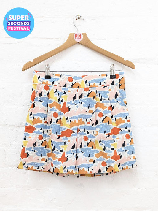 Landscape Shorts SUPER SECONDS SALE (OOAK)-Pin Clothing-pinclothing.co.uk