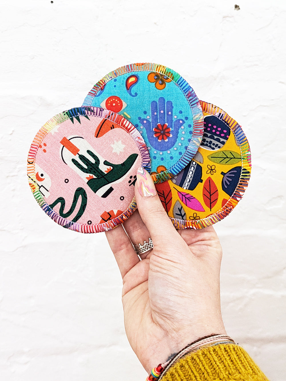 Individual Reusable Cotton Face Pads SUPER SECONDS SALE (MD)-Pin Clothing-pinclothing.co.uk