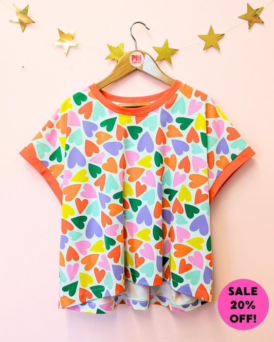 Rainbow Hearts Boxy Top-pinclothing.co.uk-pinclothing.co.uk
