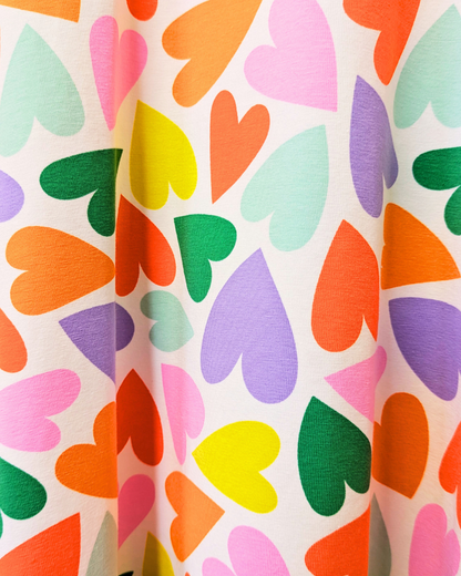 Rainbow Hearts Boxy Top