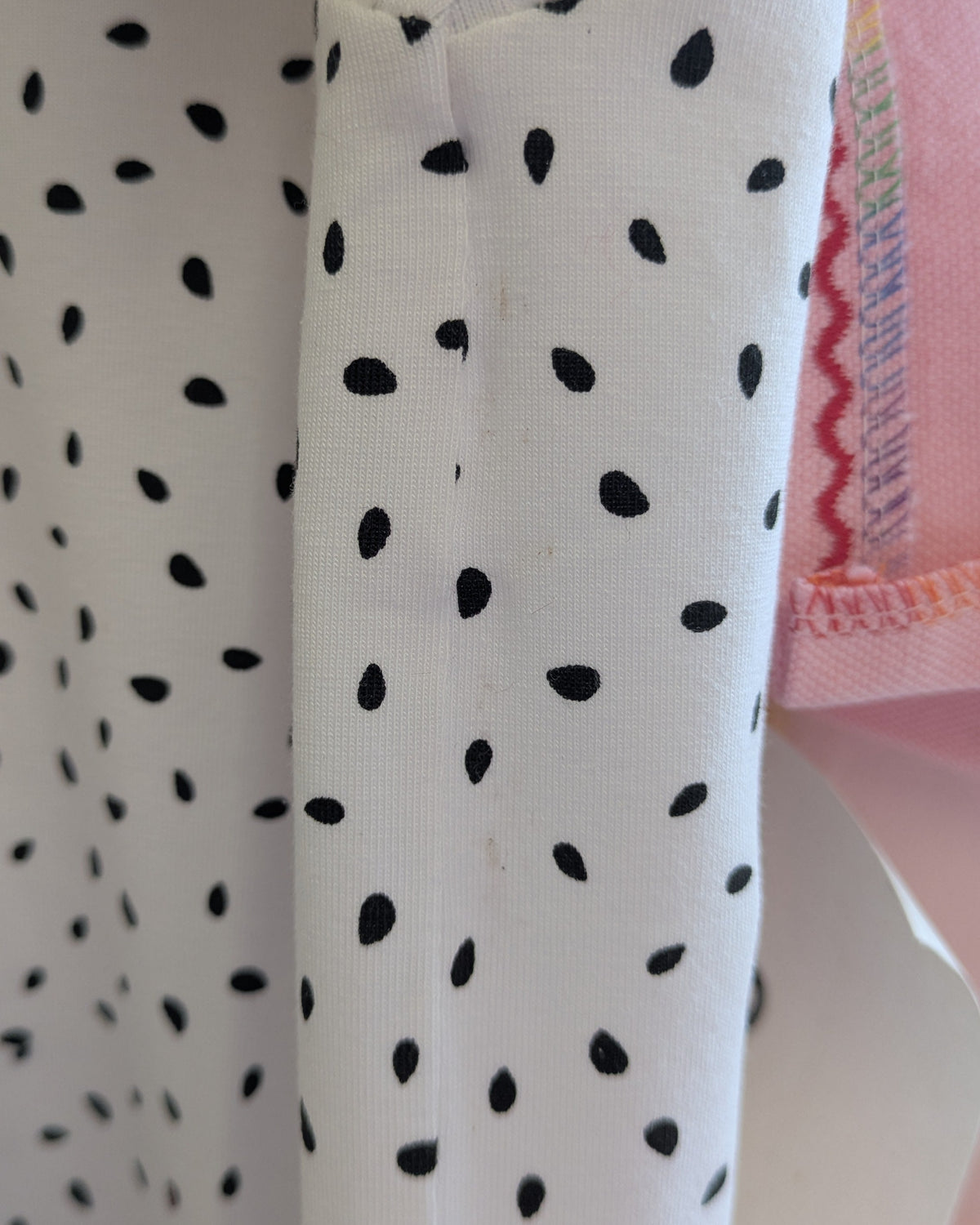 Black & White Polka Dot Rainbow Tee Size 8 - 10 SUPERSECONDS (OS)-Pin Clothing-pinclothing.co.uk