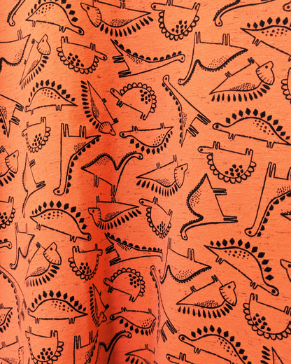 Rust Dinosaurs Boxy Top Size 12 - 14