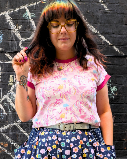 Pink Unicorn Boxy Top