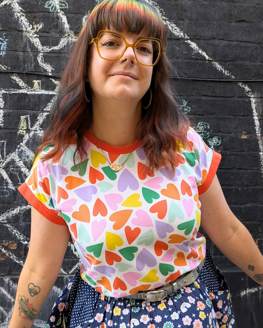 Rainbow Hearts Boxy Top-pinclothing.co.uk-pinclothing.co.uk