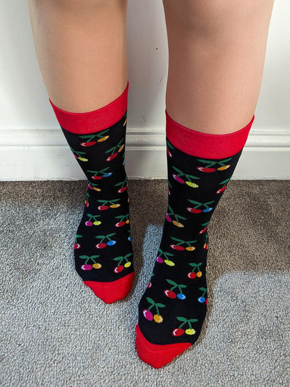 Cheeky Cherry Socks-Carnival Socks-pinclothing.co.uk