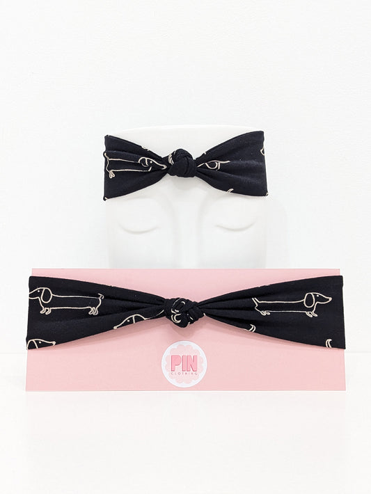 Cool Dogs Stretch Knot Headband-Pin Clothing-pinclothing.co.uk