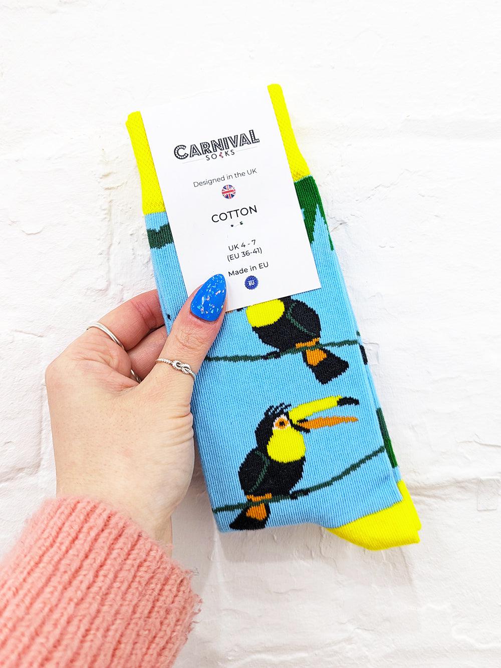 Toucan Do It Odd Socks-Carnival Socks-pinclothing.co.uk