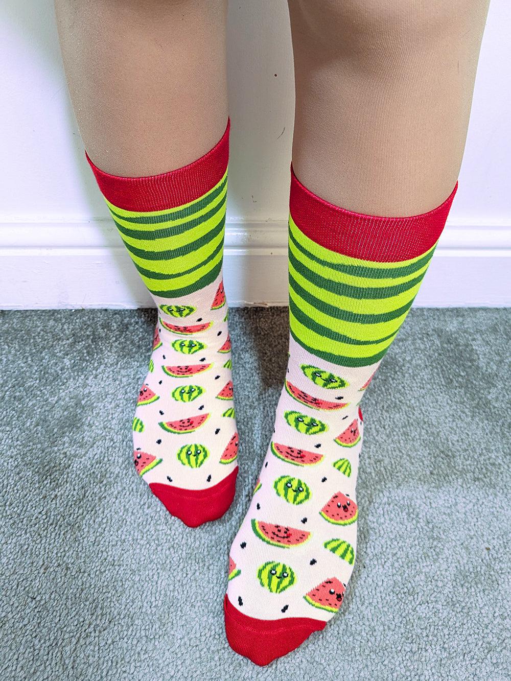 Wacky Watermelon Socks-Carnival Socks-pinclothing.co.uk