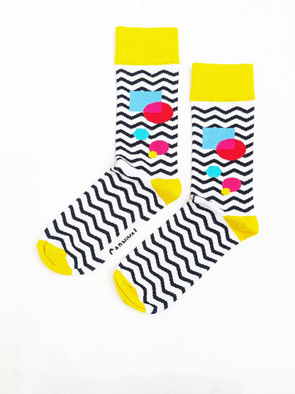 Zig Zag Stripe Socks-Carnival Socks-pinclothing.co.uk